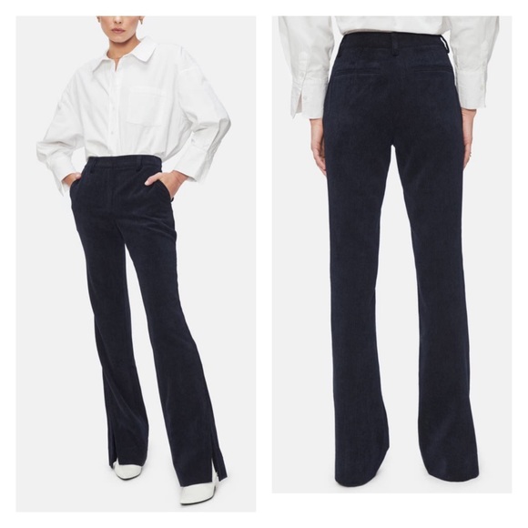 Anine Bing Jocelyn Side Slit Corduroy Trouser Pants Size Medium - Picture 16 of 16